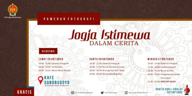 Agenda Pameran Fotografi 'Jogja Istimewa dalam Cerita' oleh Paniradya Kaistimewan