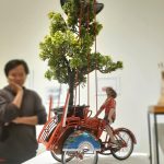 Maket Patung Becak di Pameran JSSP Tahun 2019