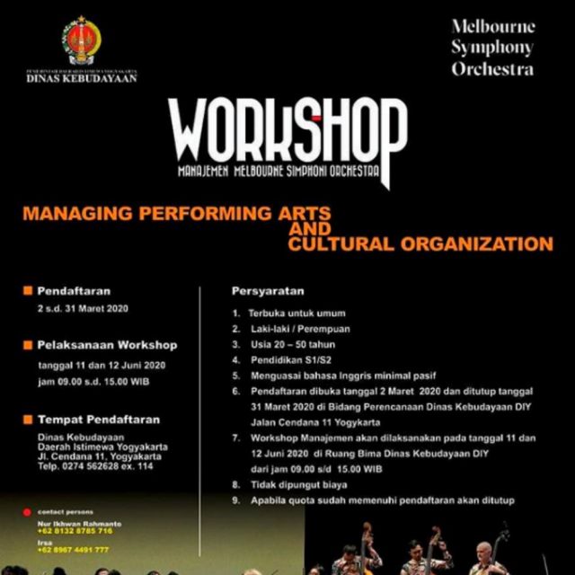 Program Youth Music Camp 2020 dari Melbourne Symphony Orchestra Membuka Workshop dan Audisi di Jogjakarta