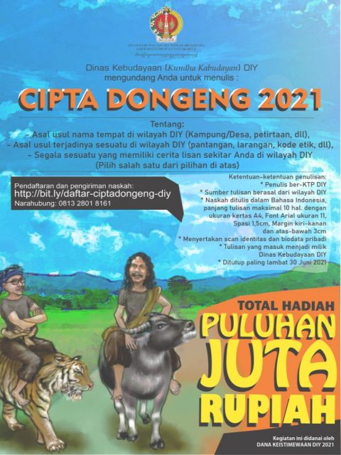 Karya Cipta Dongeng 2021 Dinas Kebudayaan Daerah Istimewa Yogyakarta