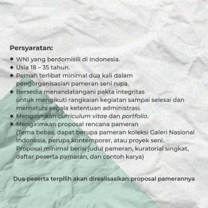 Syarat Ketentuan Kurasi Kurator Muda Indonesia Lokakarya Kuratorial GNI 2021