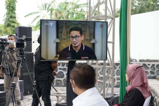 Sambutan Virtual Sandiaga Uno di Penutupan FKY tahun 2021